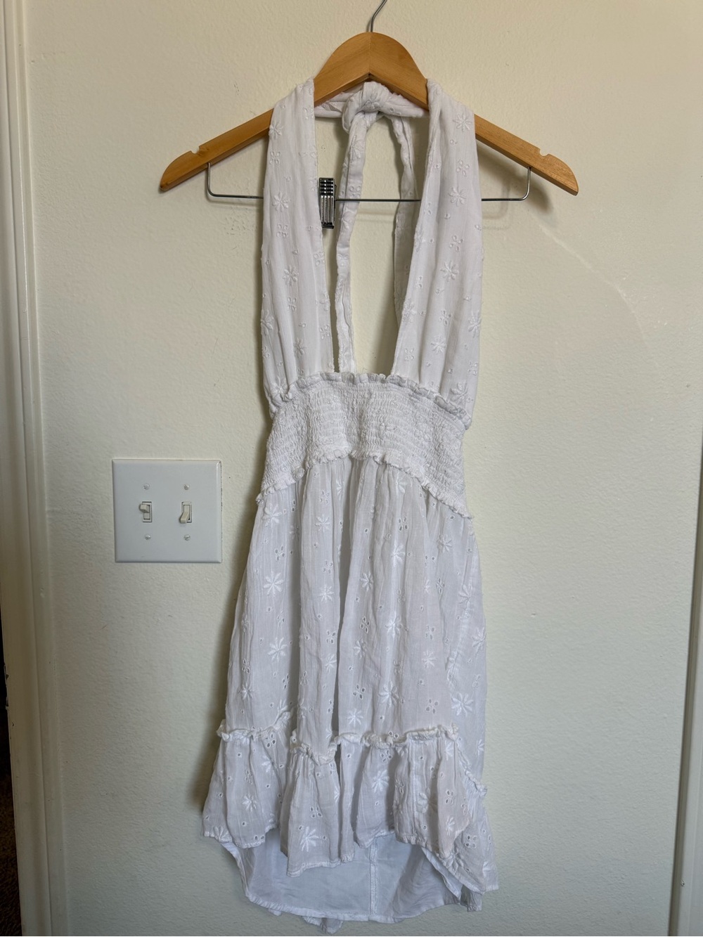 Aerie White Halter Dress